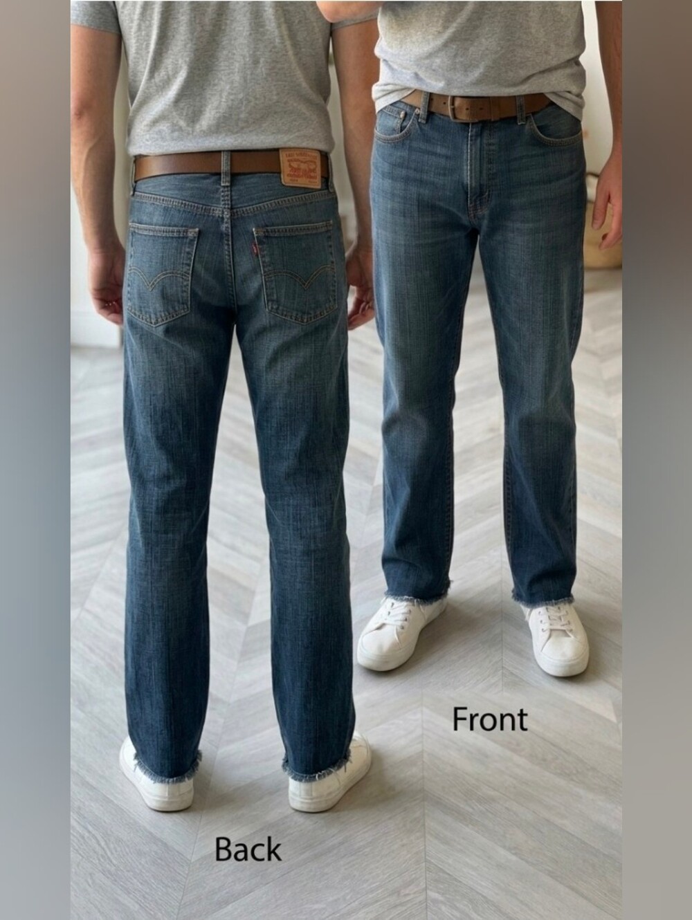 Levi's 505 Regular Fit Straight Leg Jeans Medium Wash Men's Size 38x32